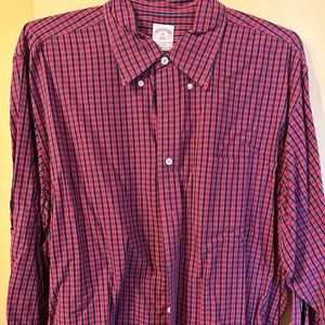 Like New! Brooks Brothers checked dress shirt